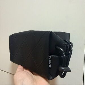 Sephora Black Quilted Cosmetic Toiletry Bag
